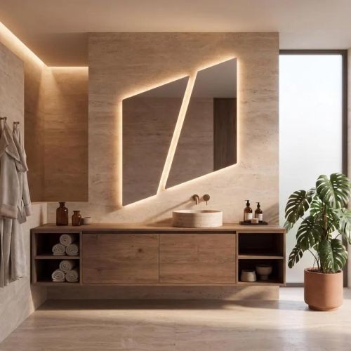 Gương đôi có đèn led LED020 Kích thước 75*100cm hoặc theo yêu cầu