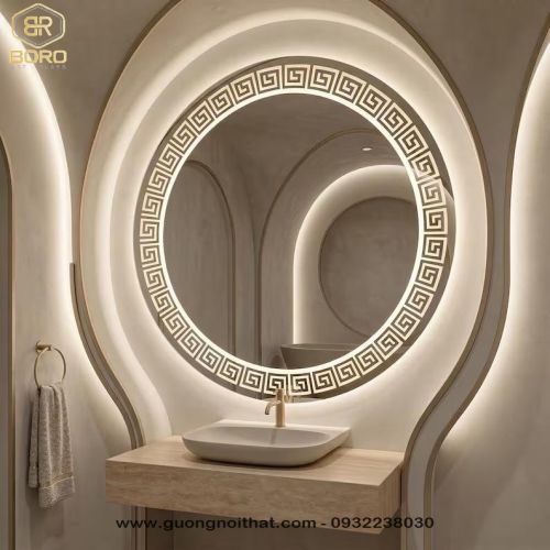 Gương đèn led cảm ứng LED023, kích thước theo yêu cầu