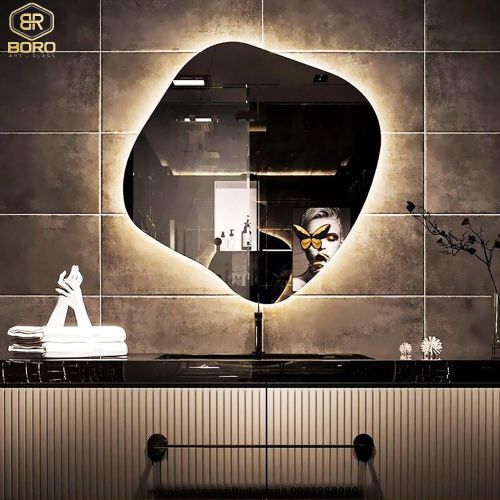 Gương LED sang trọng hiện đại, Gương nhà tắm LED036, KT 70*70cm