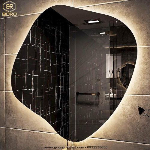 Gương LED sang trọng hiện đại, Gương nhà tắm LED036, KT 70*70cm