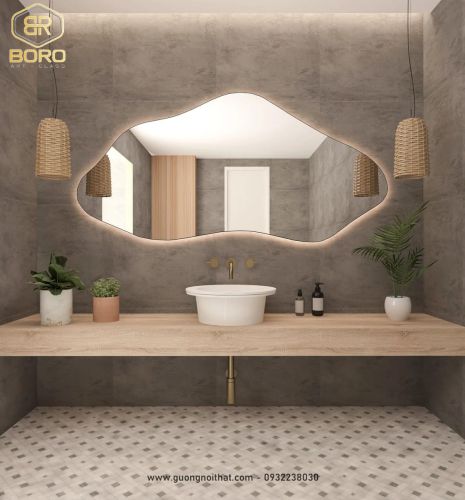 Gương led toàn thân, gương led nhà tắm LED038, KT 68*140cm