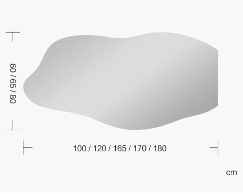 Gương led hình đám mây led hắt có nút cảm ứng LED052