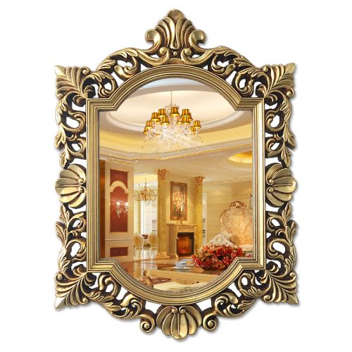 Gương trang trí cổ điển, gương nhà tắm cổ điển PU819A, Kích thước 78*106 cm