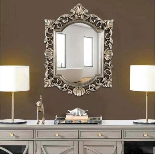 Gương trang trí cổ điển, gương nhà tắm cổ điển PU819B, Kích thước 78*106 cm