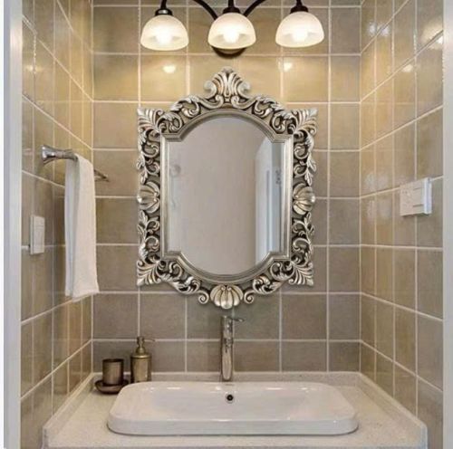Gương trang trí cổ điển, gương nhà tắm cổ điển PU819B, Kích thước 78*106 cm