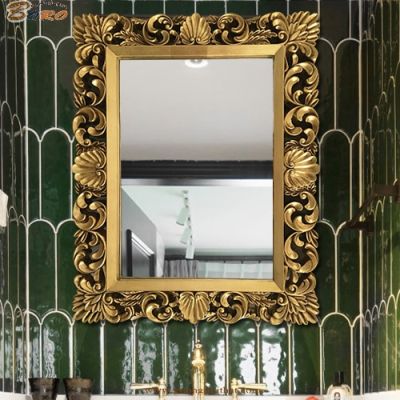 Gương cổ điển phòng tắm, gương trang trí PU825A, Kích thước 76*96cm