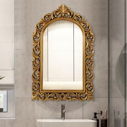 Gương cổ điển Châu Âu, gương nhà tắm cổ điển PU835, Kích thước 76*118 cm