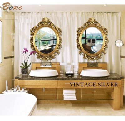Gương trang trí Châu Âu, gương nhà tắm PU840, Kích thước 70*93cm