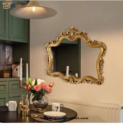 Gương trang trí, gương nhà tắm, gương  cổ điển PU843,  Kích thước 95*78 cm