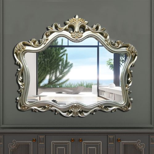 Gương trang trí, gương nhà tắm, gương  cổ điển PU843B,  Kích thước 95*78 cm