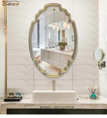 Gương trang trí, gương nhà tắm PU856B, Kích thước 60*90 cm