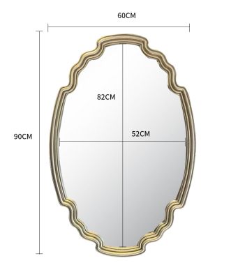 Gương trang trí, gương nhà tắm PU856B, Kích thước 60*90 cm