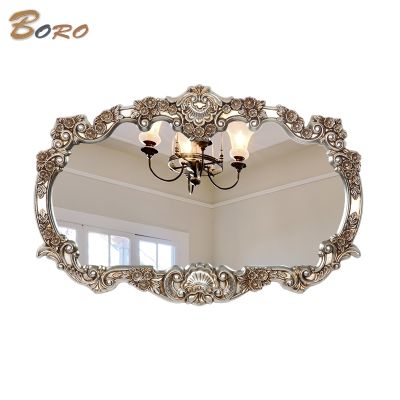 Gương cổ điển Châu Âu, gương trang trí phòng khách PU858B, Kích thước 147*95 cm