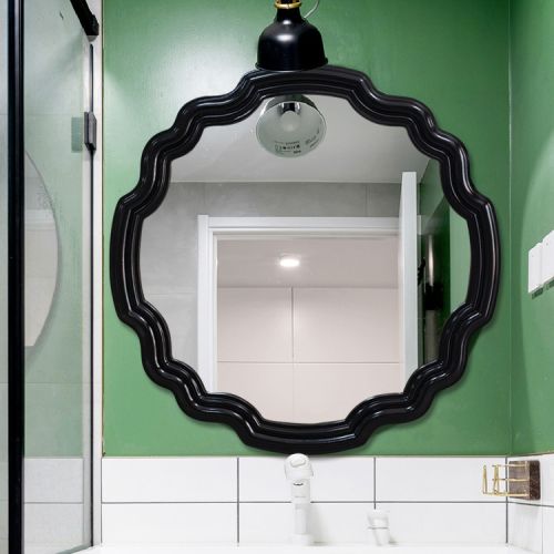 Gương bàn trang điểm cổ điển PU872Đ,màu đen Kích thước 80*80cm