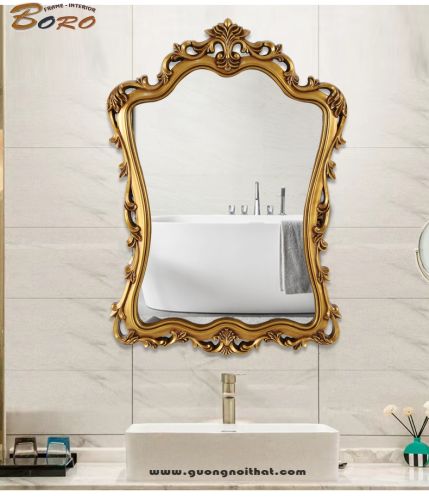 Gương trang trí, gương nhà tắm PU873A, Kích thước 63*89 cm