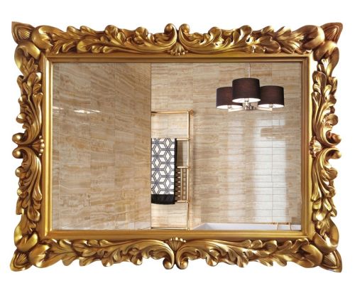Gương phòng tắm cổ điển, gương trang trí PU896A, Kích thước 87*117 cm