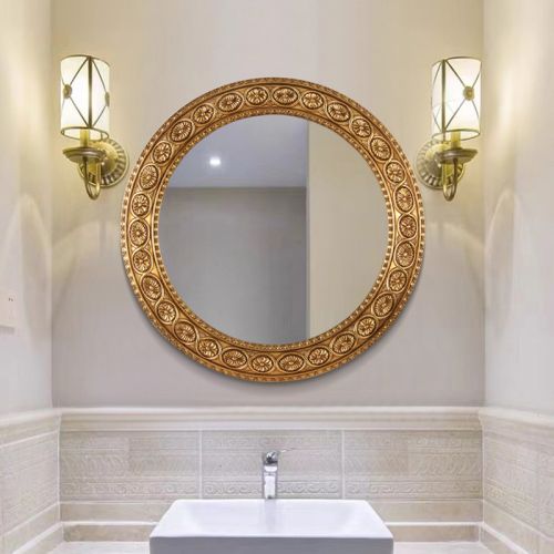 Gương trang trí, gương nhà tắm, gương  cổ điển PU897. Kích thước 100*100 cm