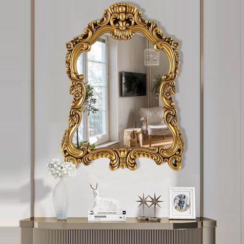 Gương bàn trang điểm cổ điển, gương phòng tắm PU904, Kích thước 56*76 cm