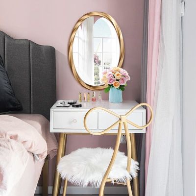 Gương bàn trang điểm cổ điển, gương phòng tắm PU907, Kích thước 54*74 cm