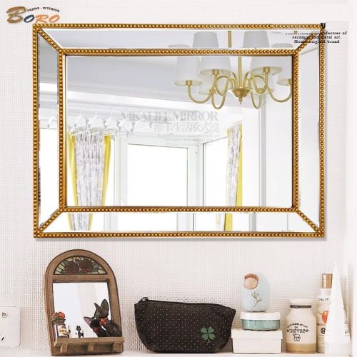 Gương trang trí, gương nhà tắm, gương  cổ điển PU934,  Kích thước 90*65 cm