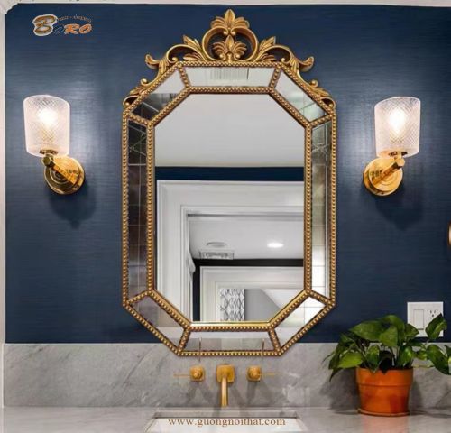 Gương trang trí, gương nhà tắm PU935, Kích thước 65*105 cm