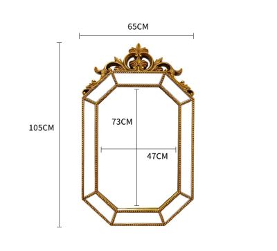 Gương trang trí, gương nhà tắm PU935, Kích thước 65*105 cm