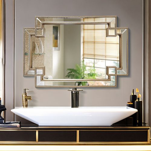 Gương trang trí, gương nhà tắm, PU937B, Kích thước 68*98cm