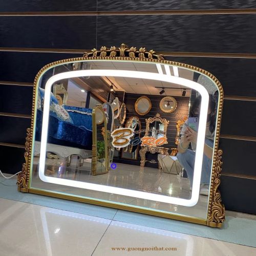 Gương cổ điển có đèn led PULED881,  Kích thước 90*65 cm