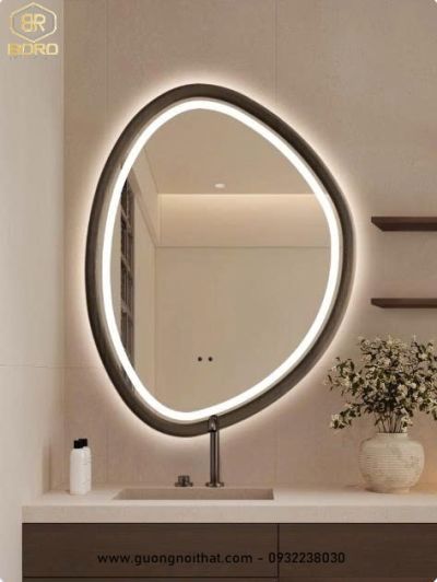 Kh&aacute;m ph&aacute; bộ sưu tập gương khung gỗ c&oacute; led viền s&aacute;ng thương hiệu BORO